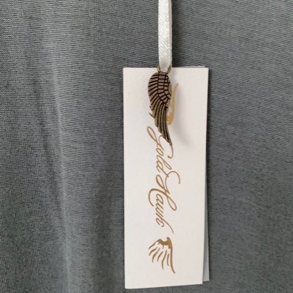 Gold Hawk Grey Silk, Lace, and Bamboo Top Size L NWT - Picture 7 of 8